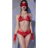 Chilirose Ensemble Simondia 4 Pièces Rouge